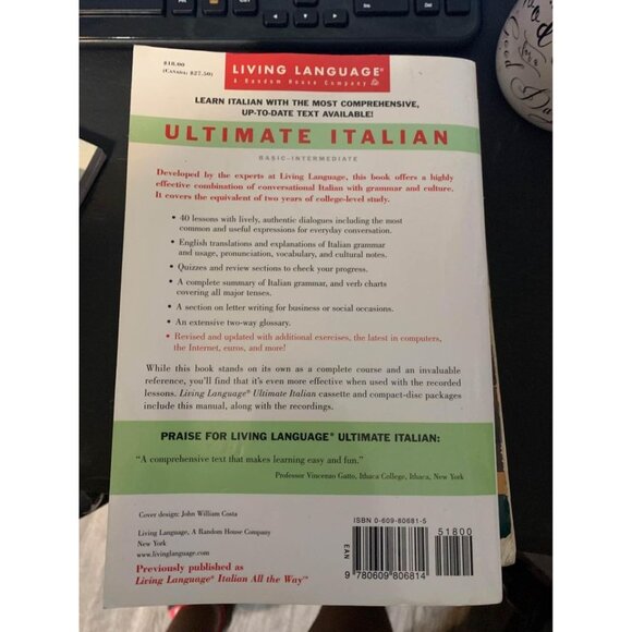 Ultimate Italian Lesson Book and Reference Guide Basic Intermediate Paperback Bo - Picture 2 of 10
